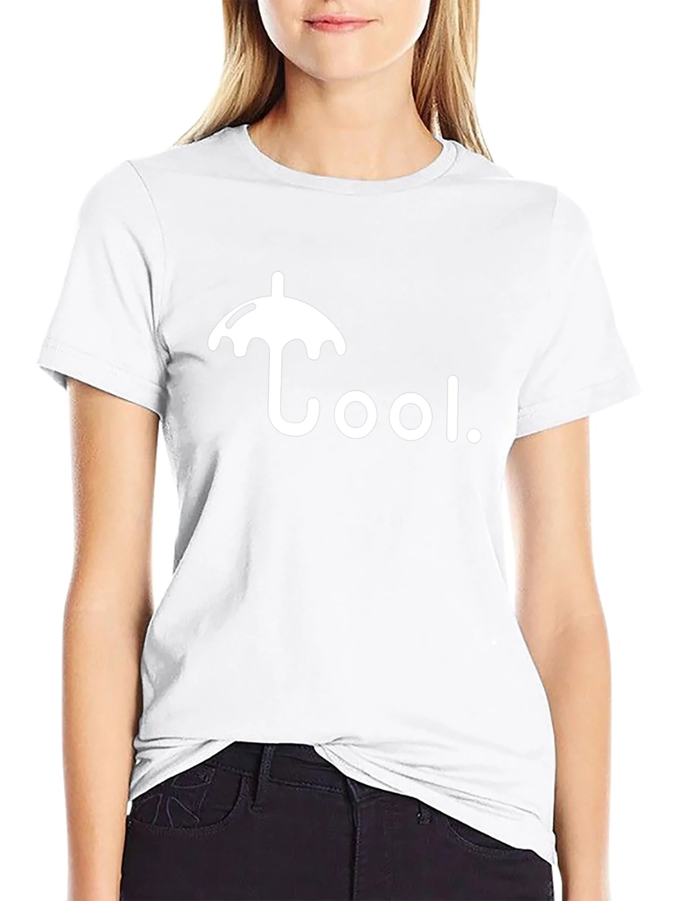 Cool Umbrella Graphic Black T-Shirt