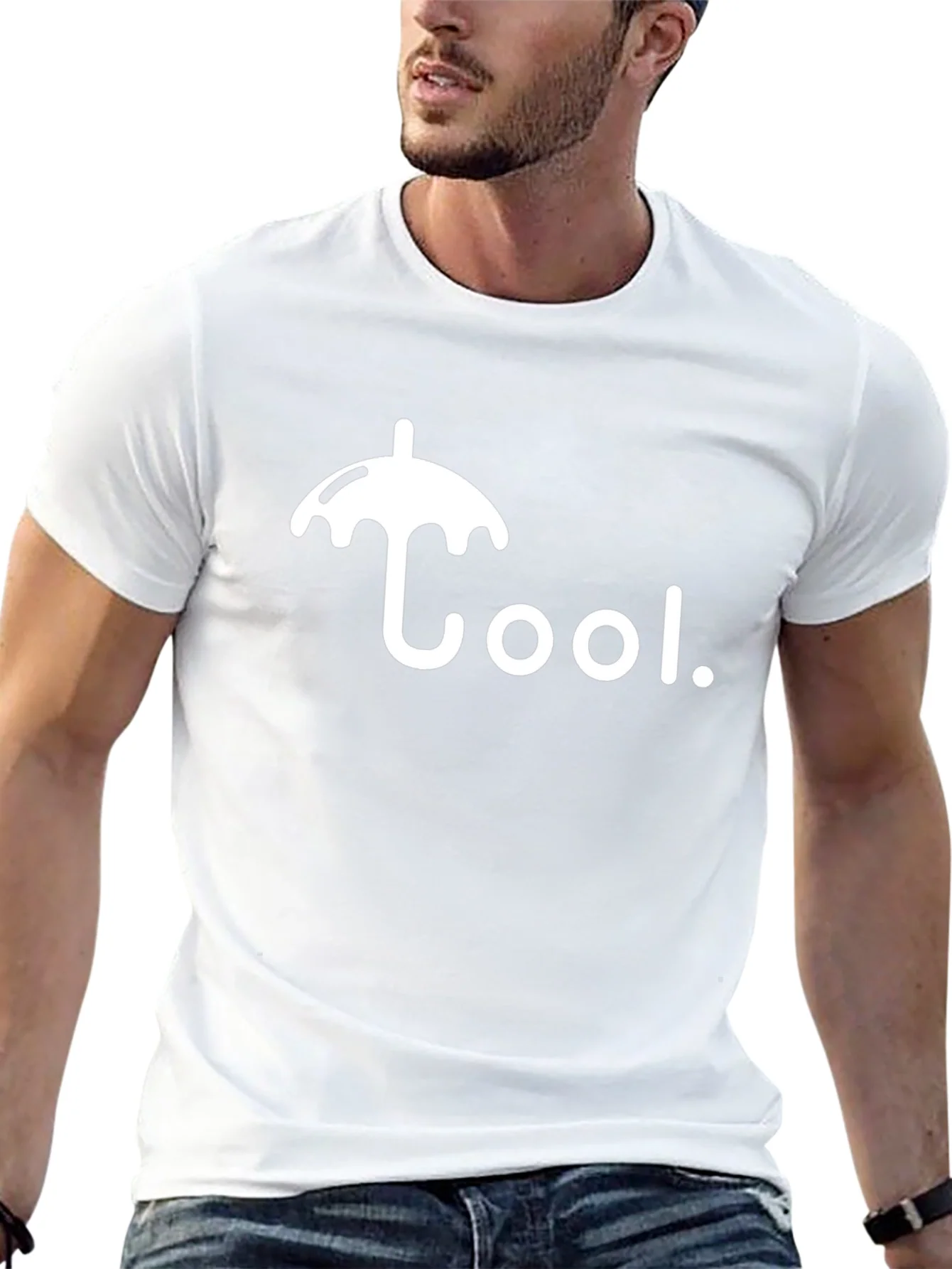 Cool Umbrella Graphic Black T-Shirt