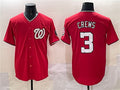 Washington Nationals #3 Dylan Crews Red Limited Stitched Baseball Jersey