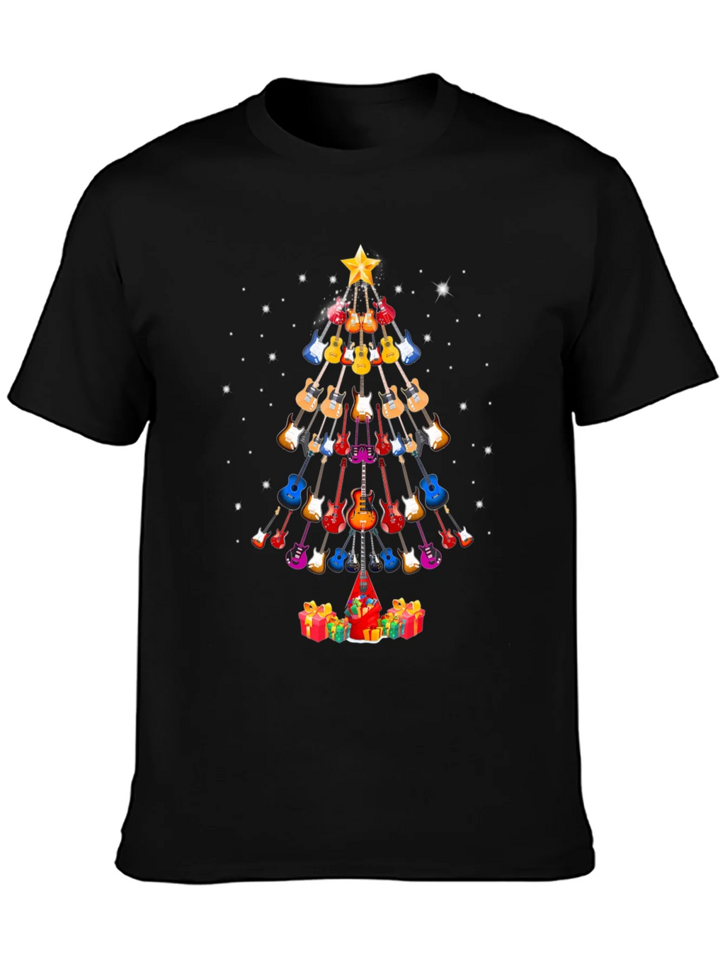 Guitar Christmas Tree T-Shirt - Holiday Music Tee