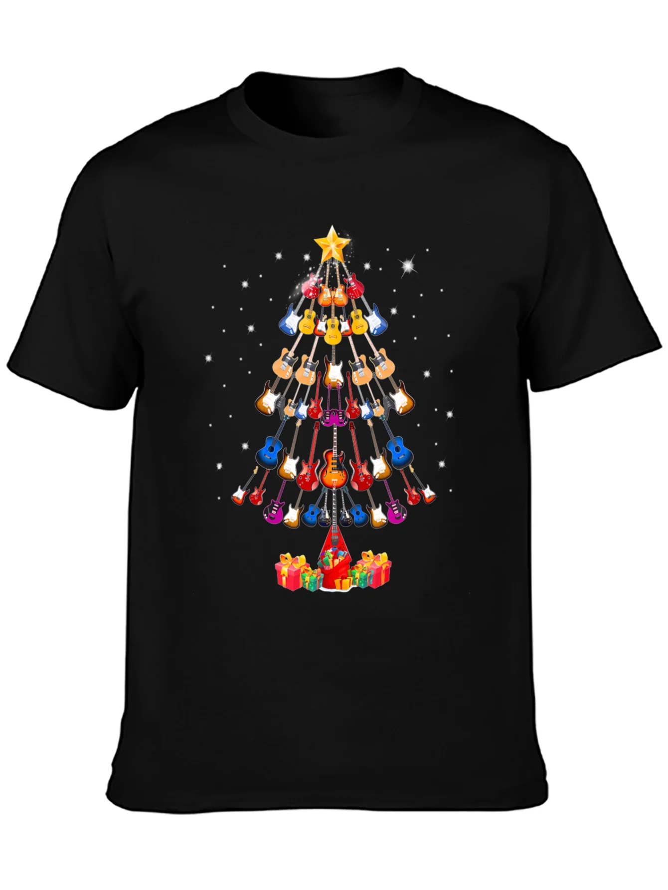 Guitar Christmas Tree T-Shirt - Holiday Music Tee