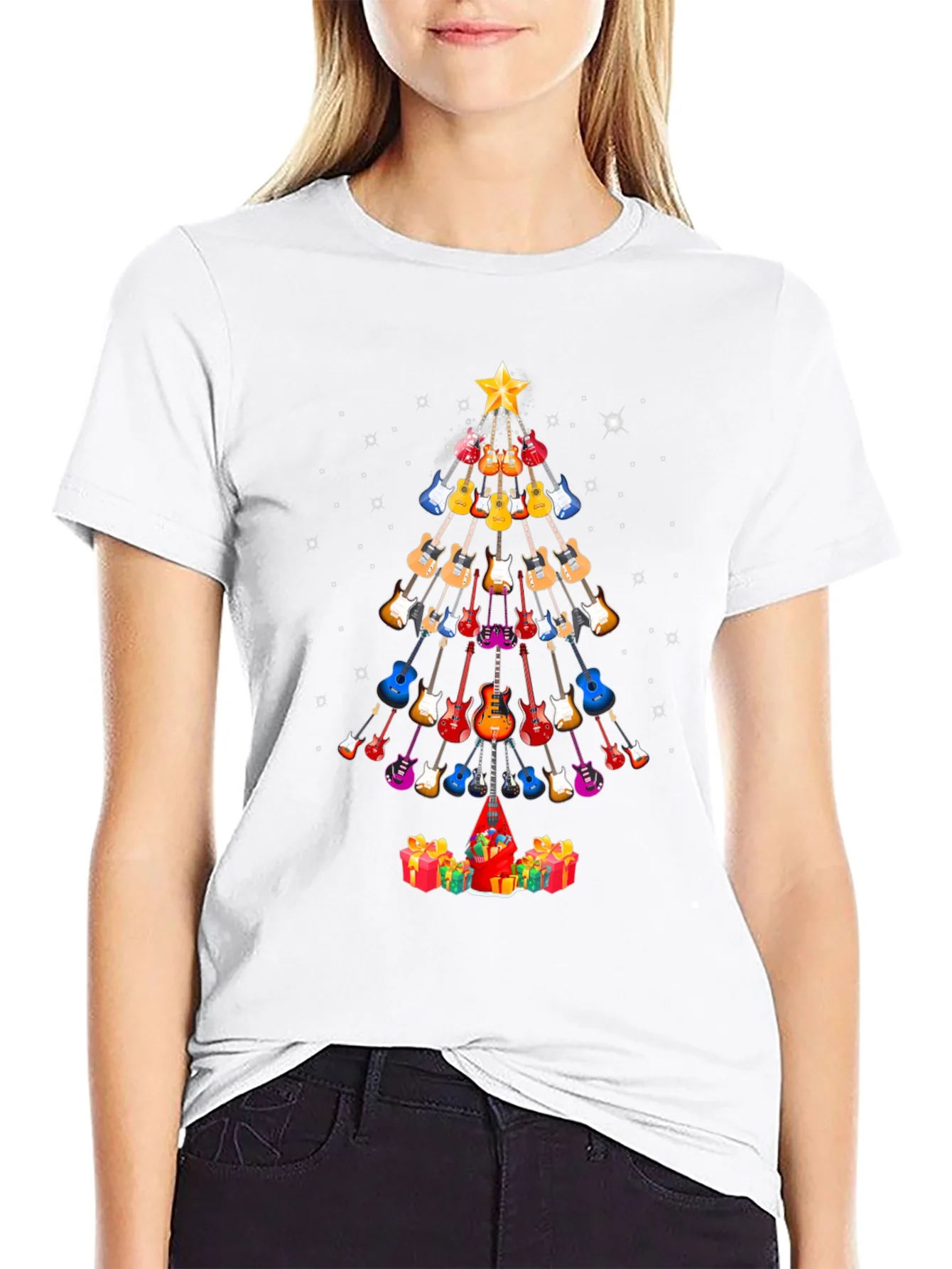 Guitar Christmas Tree T-Shirt - Holiday Music Tee