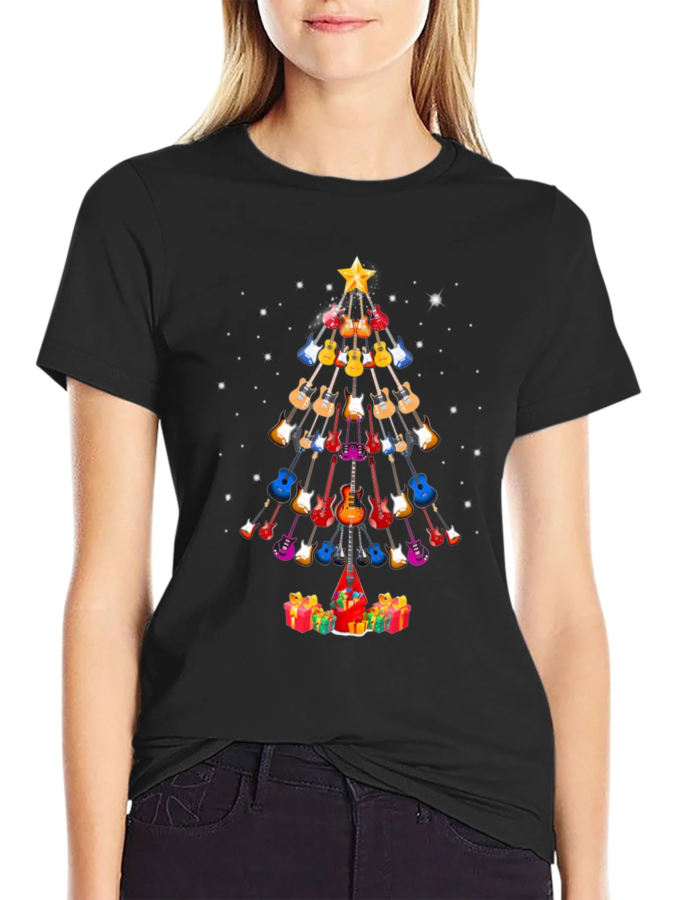 Guitar Christmas Tree T-Shirt - Holiday Music Tee