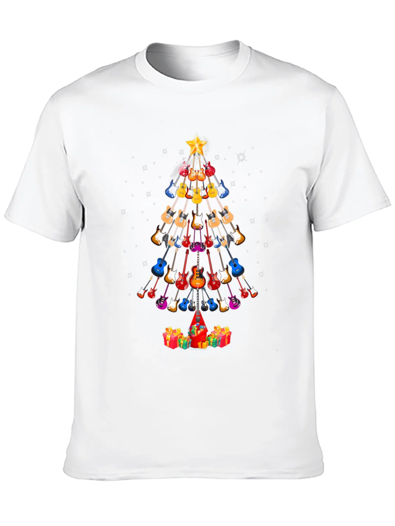 Guitar Christmas Tree T-Shirt - Holiday Music Tee