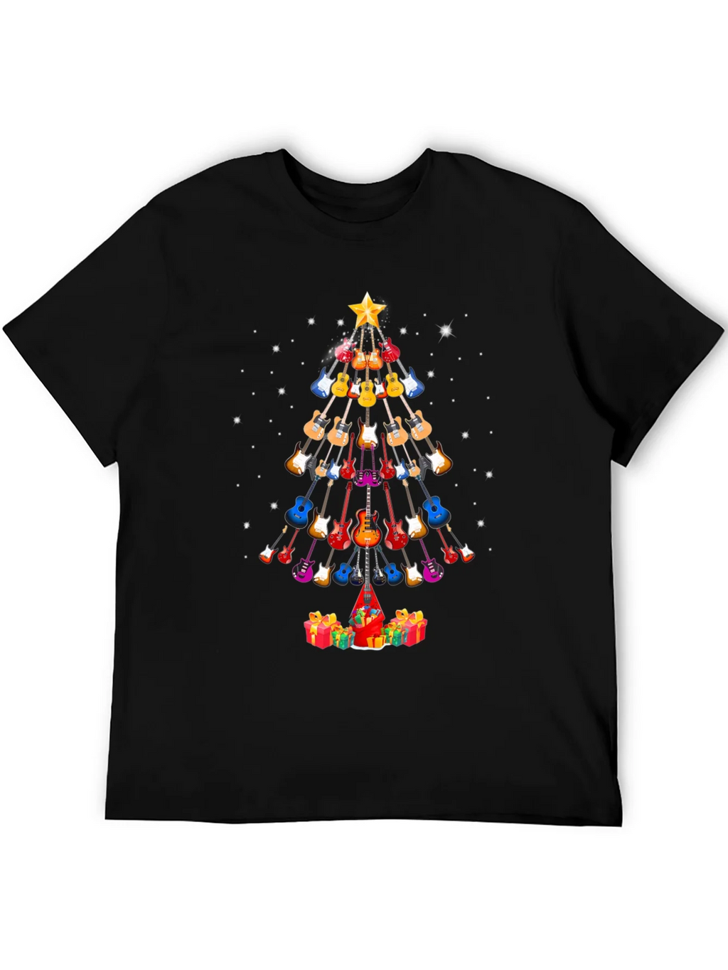 Guitar Christmas Tree T-Shirt - Holiday Music Tee