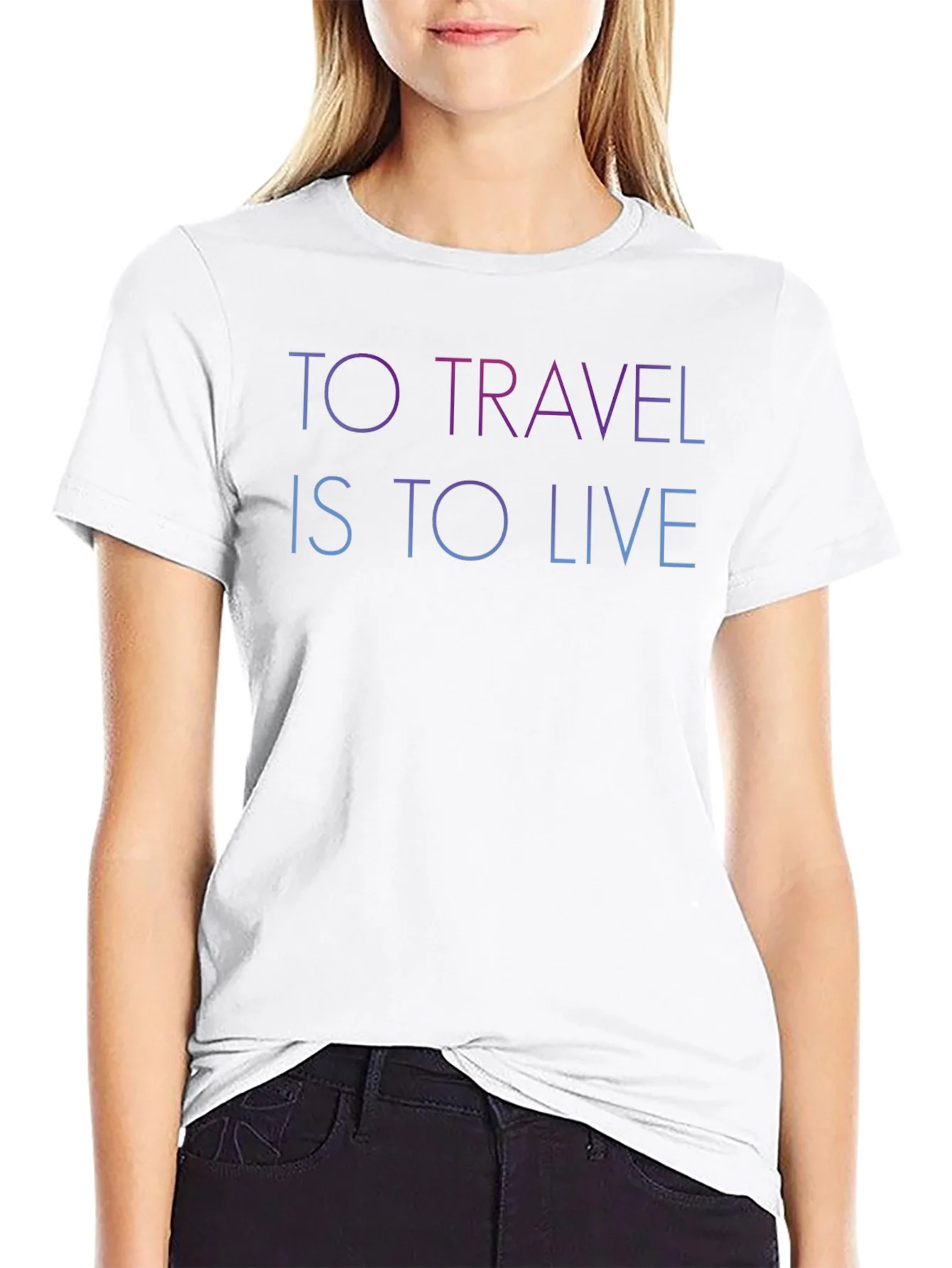 To Travel Is To Live Black Graphic T-Shirt