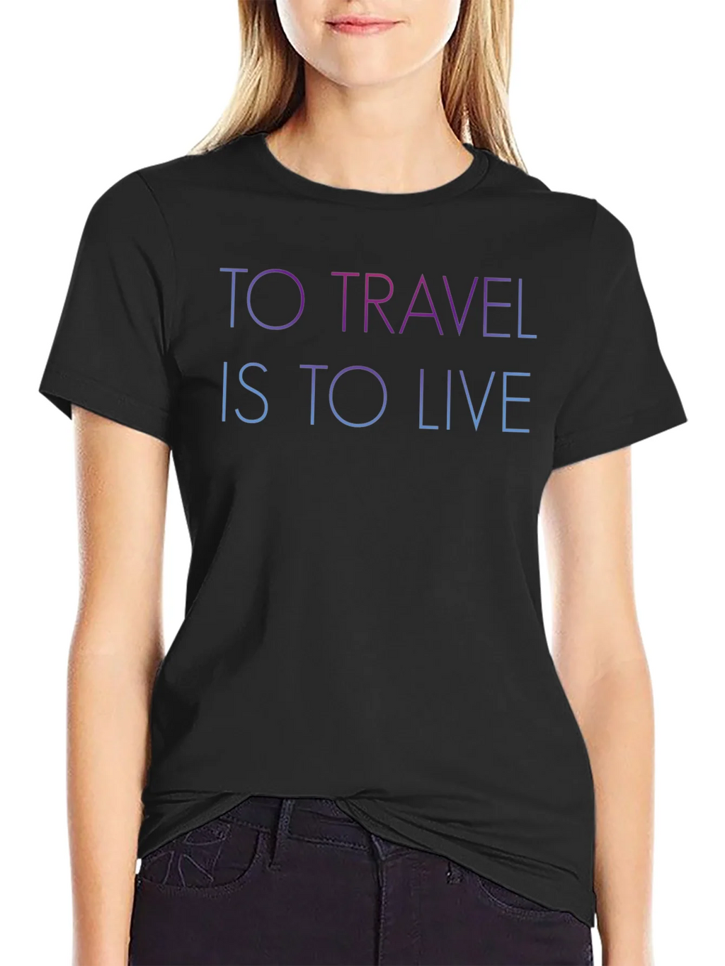 To Travel Is To Live Black Graphic T-Shirt