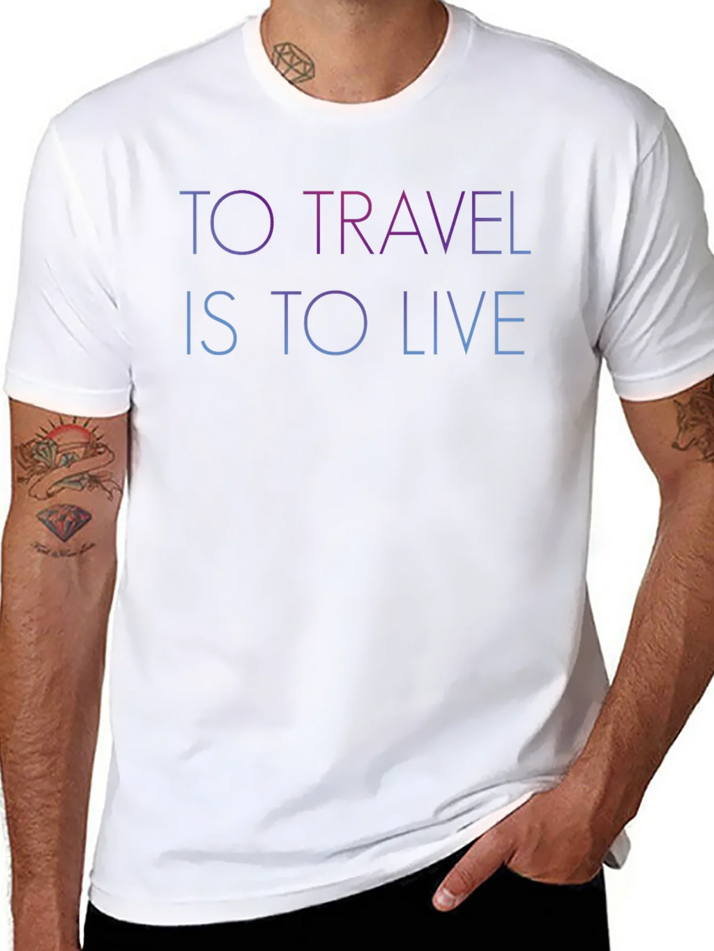 To Travel Is To Live Black Graphic T-Shirt