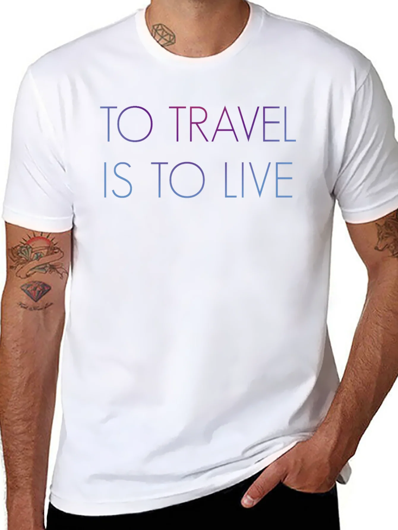To Travel Is To Live Black Graphic T-Shirt
