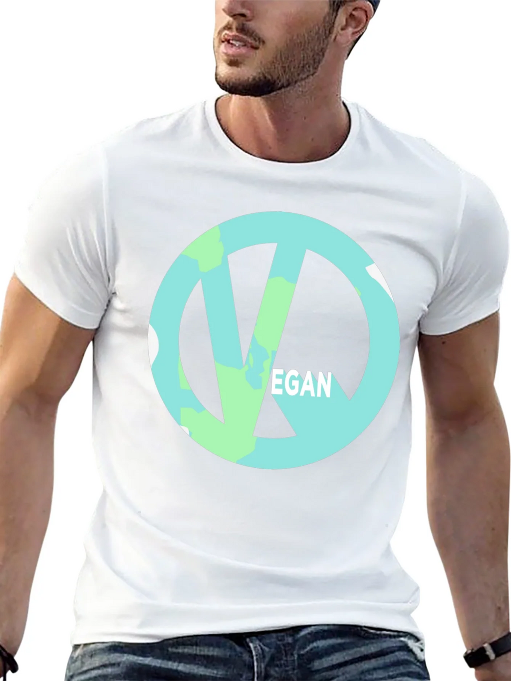 Vegan Symbol Black Tee - Ethical & Stylish