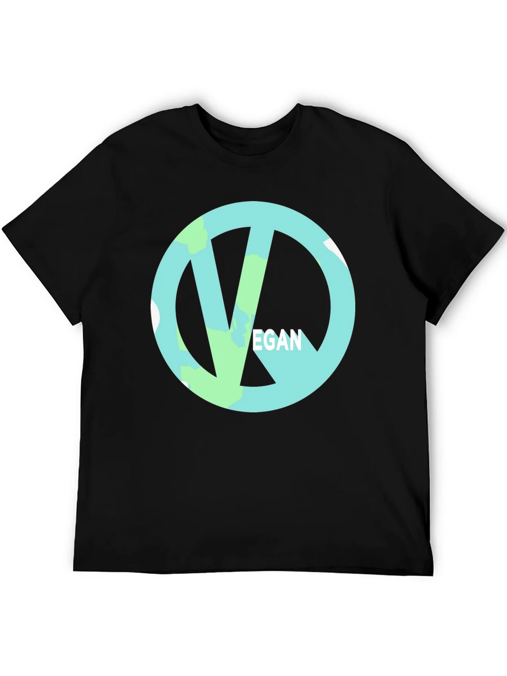 Vegan Symbol Black Tee - Ethical & Stylish