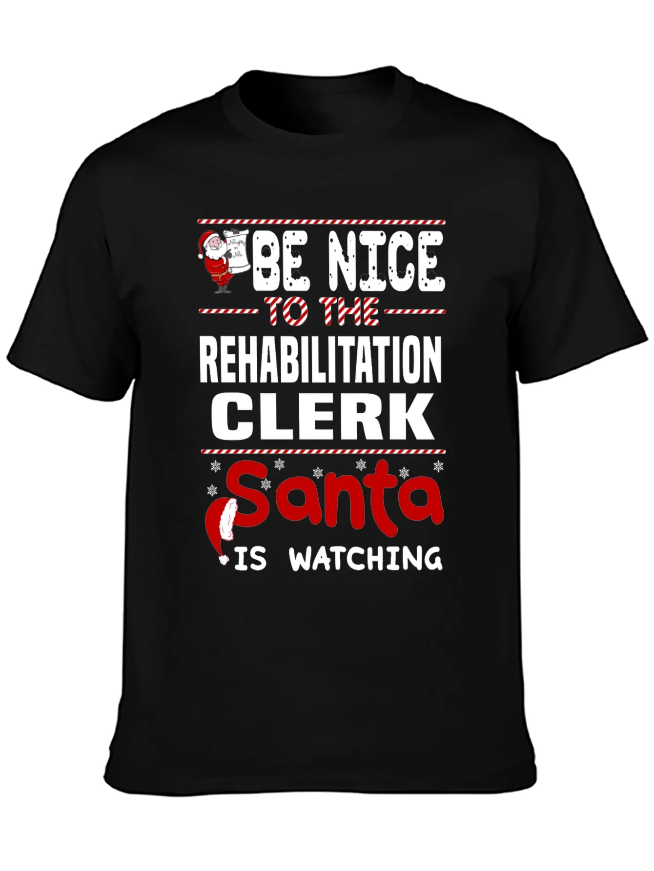 Rehabilitation Clerk Santa Watching T-Shirt