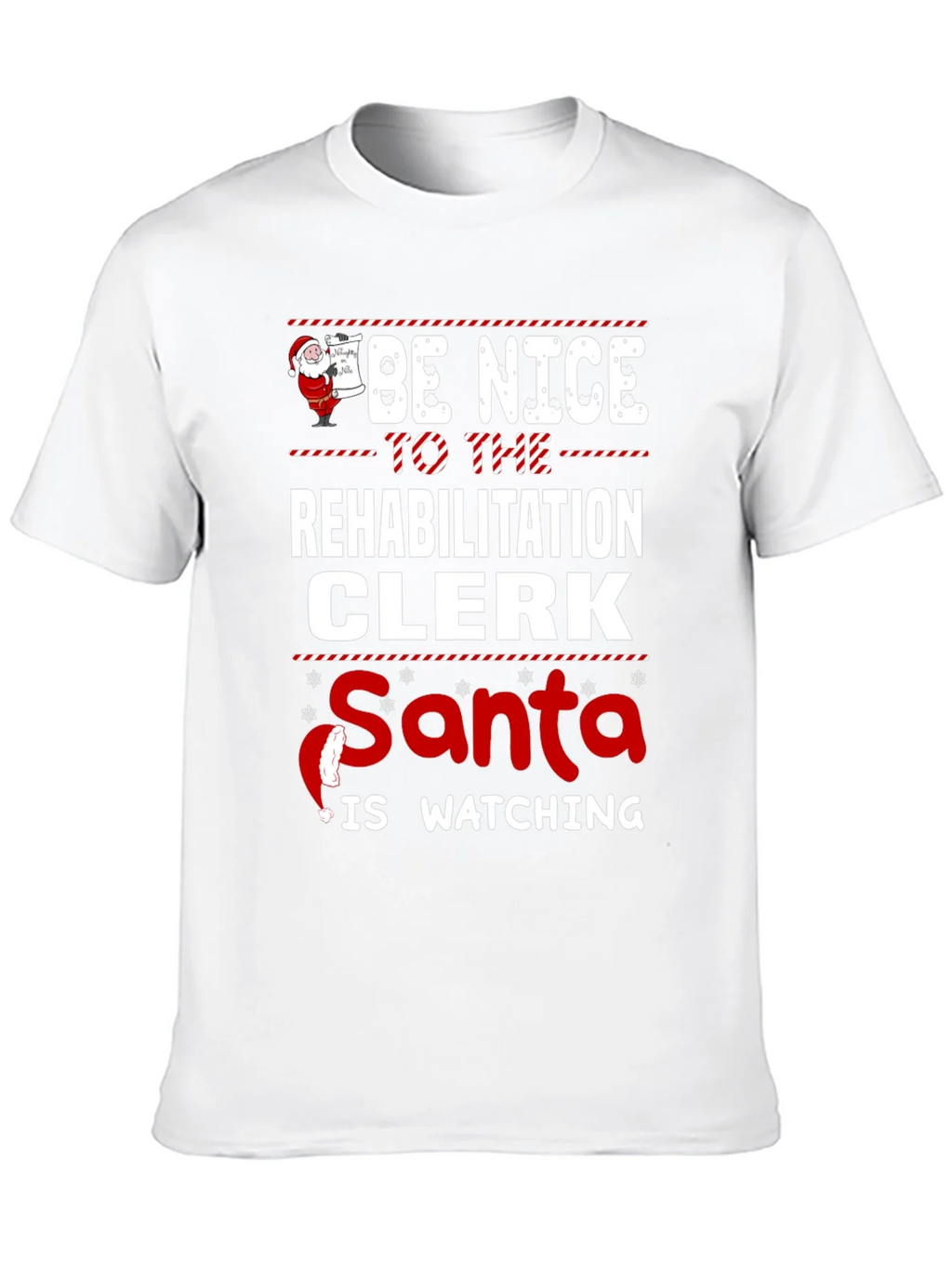 Rehabilitation Clerk Santa Watching T-Shirt
