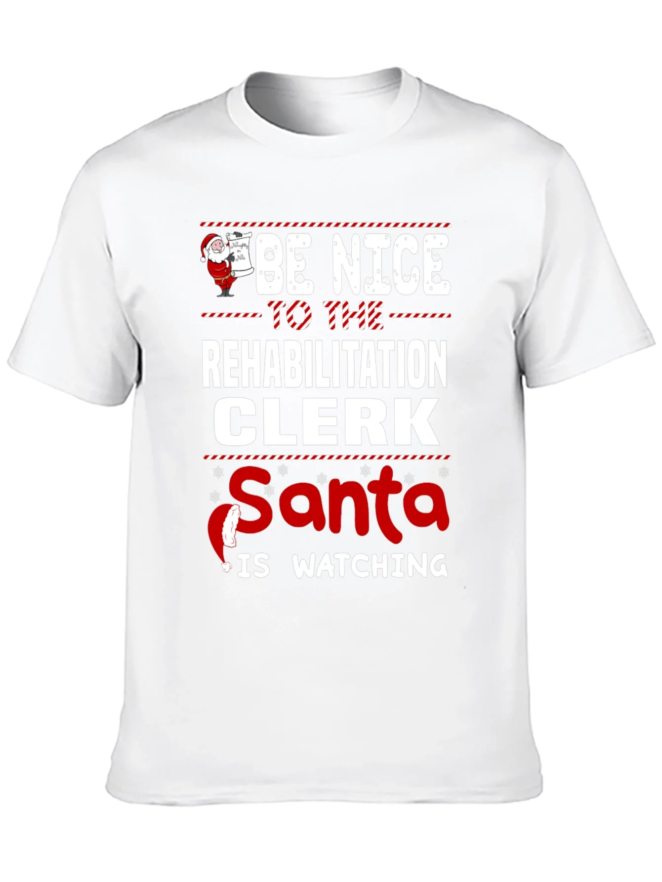 Rehabilitation Clerk Santa Watching T-Shirt