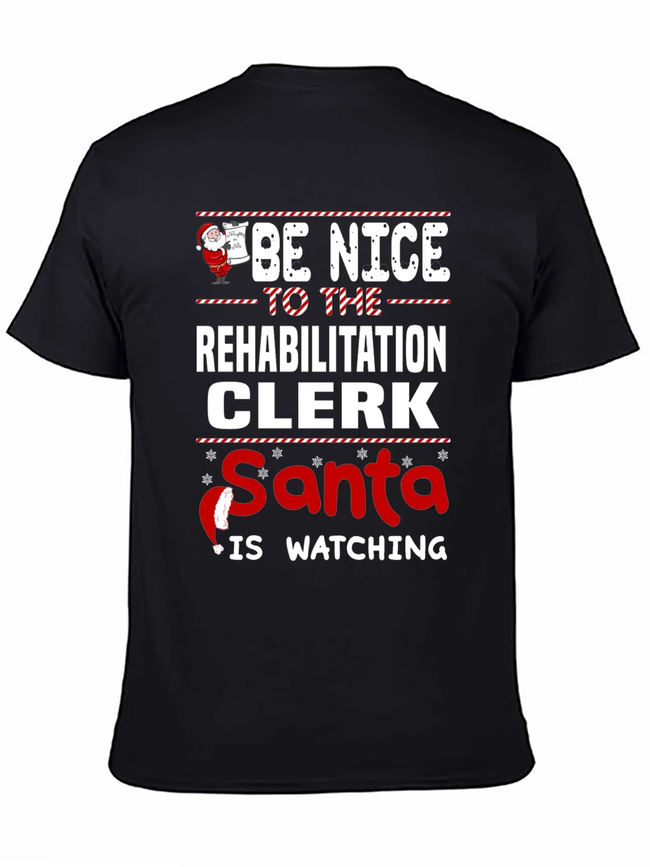 Rehabilitation Clerk Santa Watching T-Shirt
