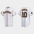 #10 Yuli Gurriel Houston Astros 2023 Gold Program JerseyC White Stitches Baseball Jerseys