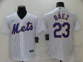 Men's New York Mets Javier Baez #23 White Replica Baseball jersey