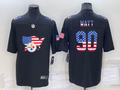 Men's Pittsburgh Steelers #90 T.J. Watt Black Alternate Player jersey