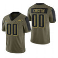 custom Philadelphia Eagles Olive 2021 Salute To Service Limited Football Jerseys