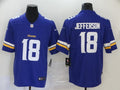 Men's Minnesota Vikings Justin Jefferson #18 Purple Player Game jersey
