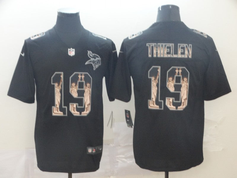 Men's Minnesota Vikings #19 Adam Thielen Black Game Player jersey