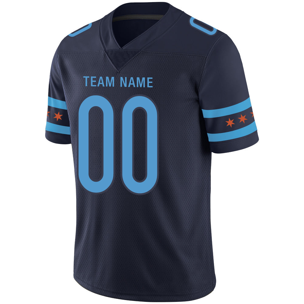 Custom C.Bear Stitched American Jerseys Personalize Birthday Gifts Navy Football Jerseys
