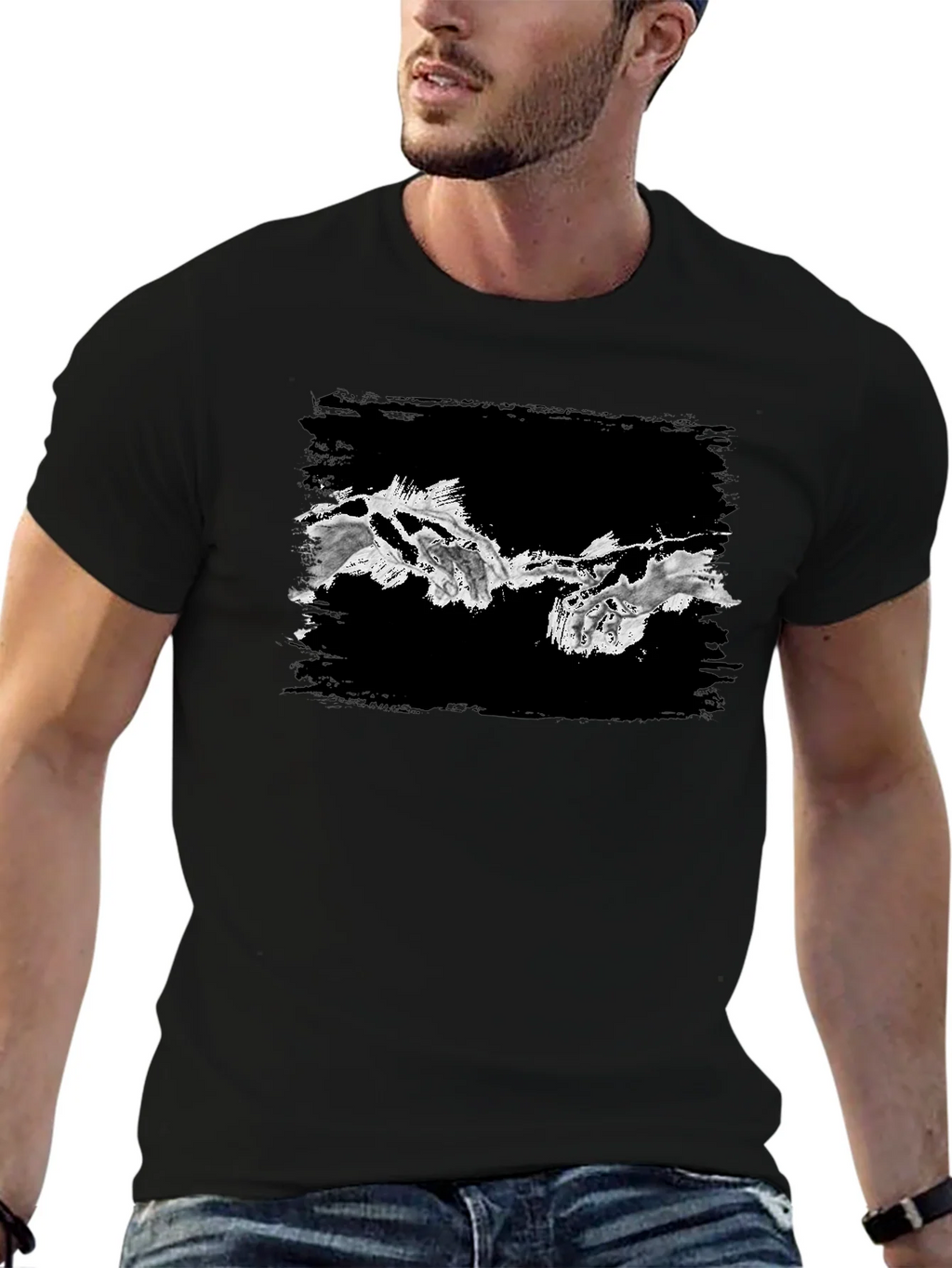 Creation of Adam Inspired Graphic Tee - Black