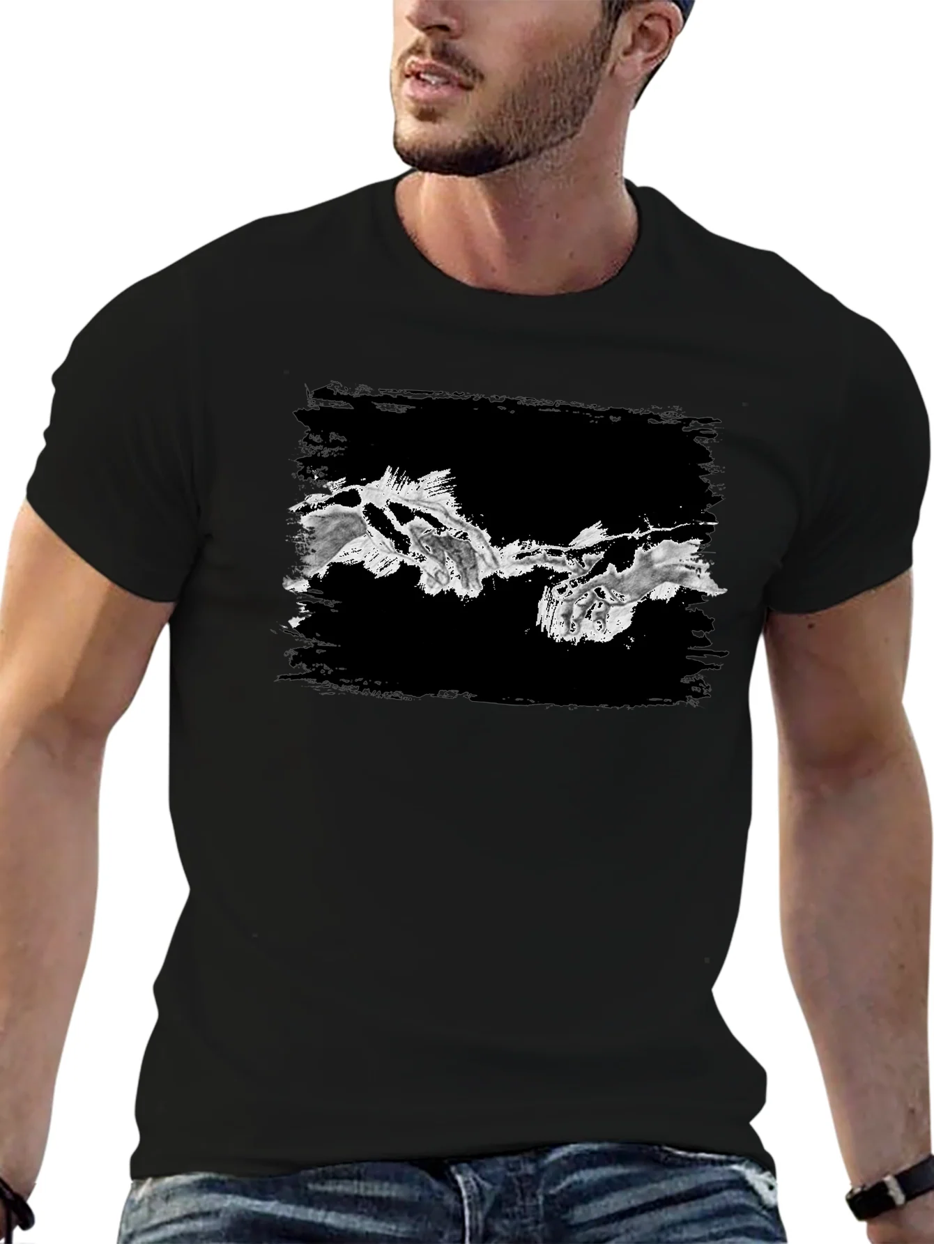 Creation of Adam Inspired Graphic Tee - Black