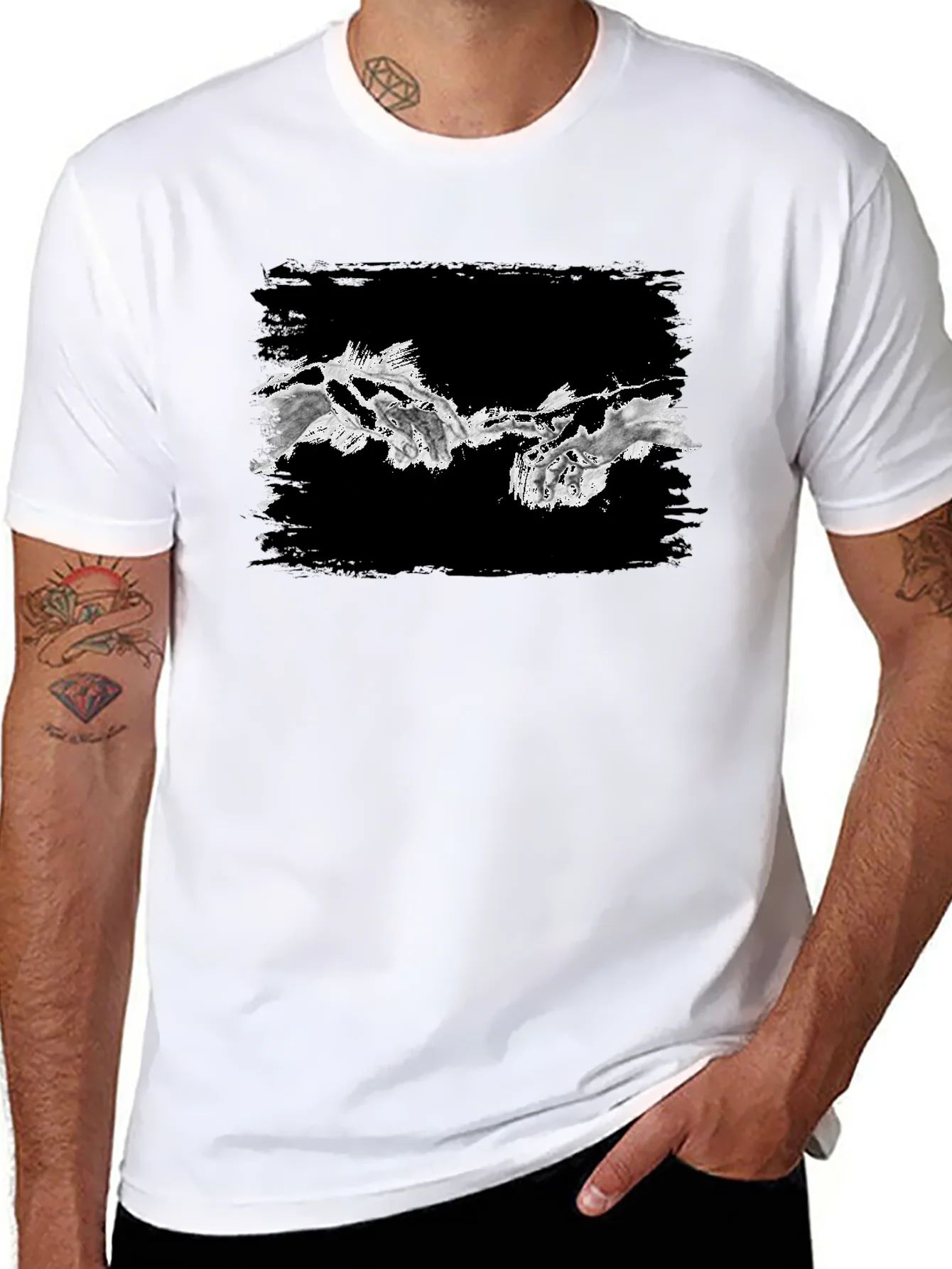Creation of Adam Inspired Graphic Tee - Black