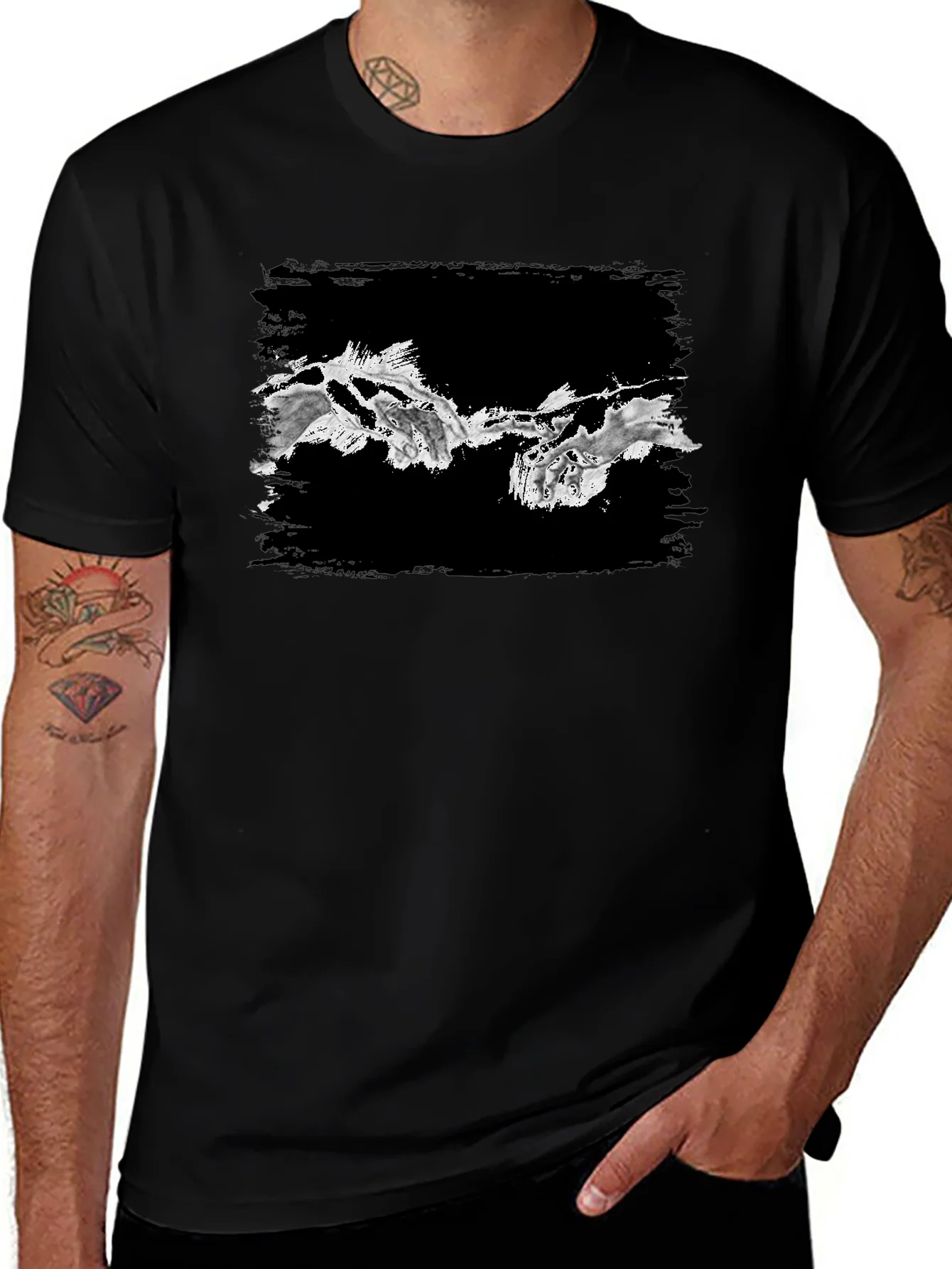 Creation of Adam Inspired Graphic Tee - Black