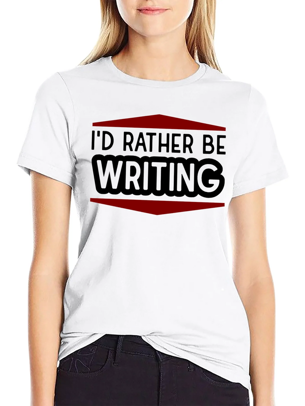 Id Rather Be Writing T-Shirt - Black