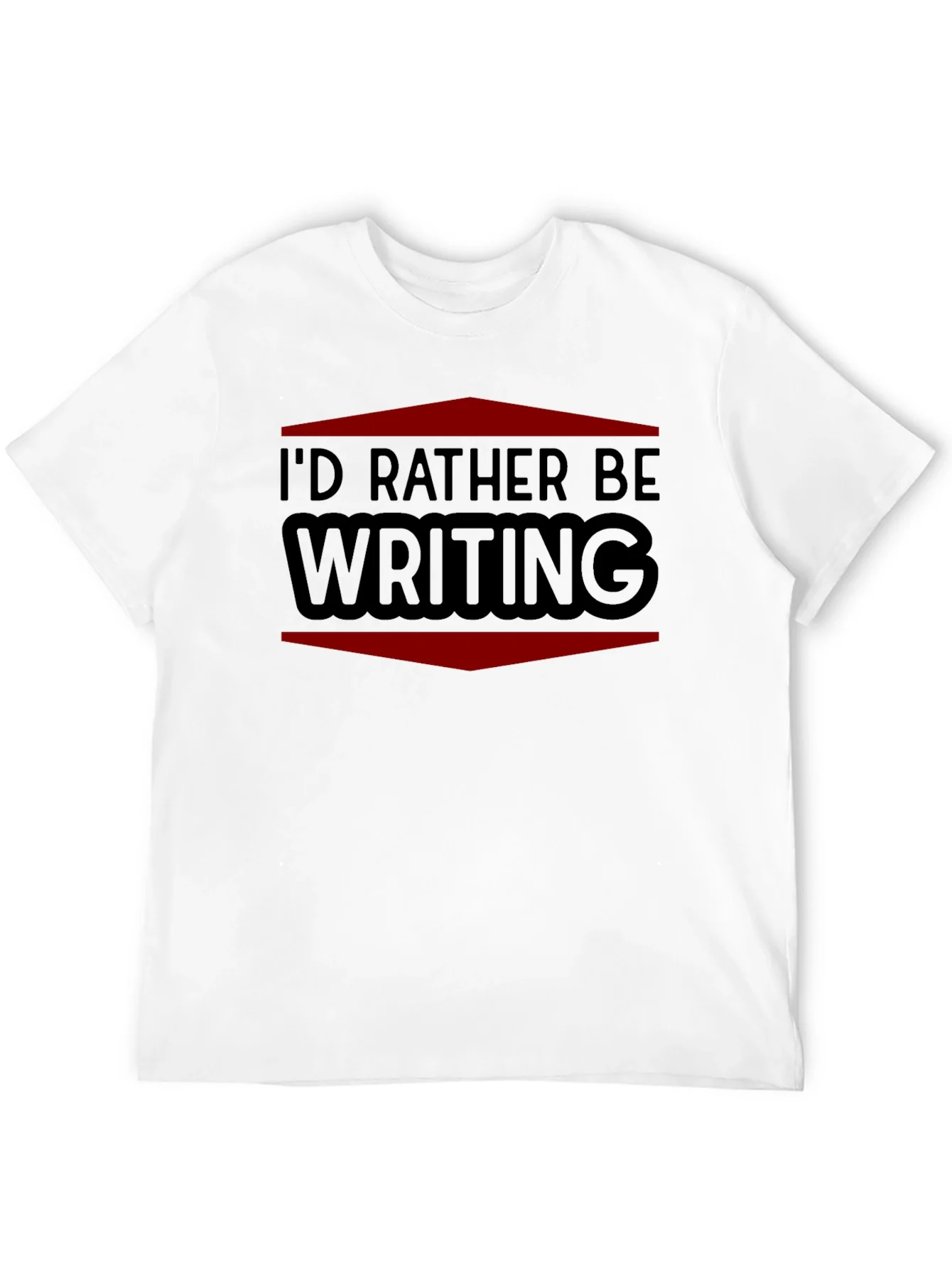 Id Rather Be Writing T-Shirt - Black