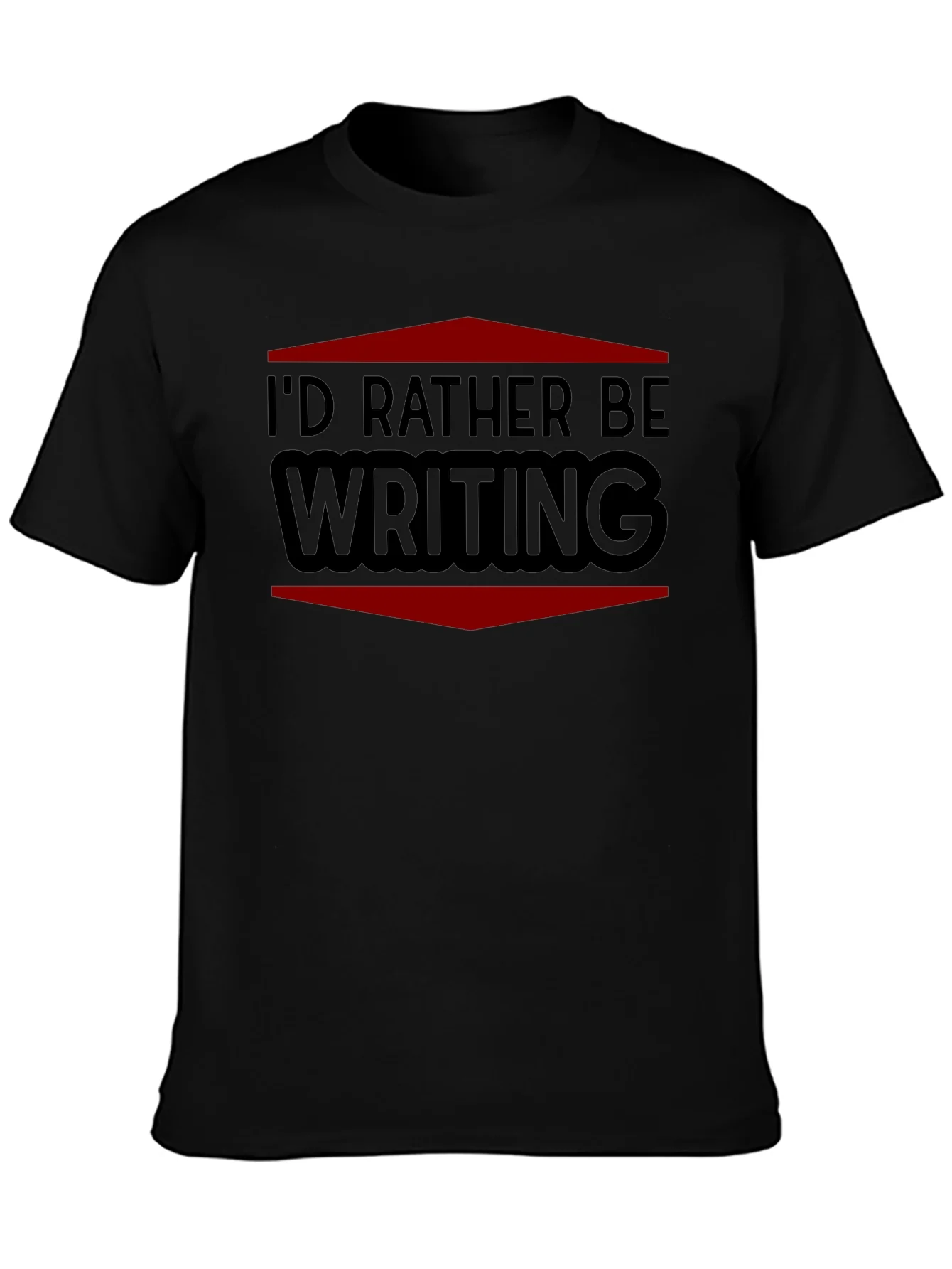 Id Rather Be Writing T-Shirt - Black