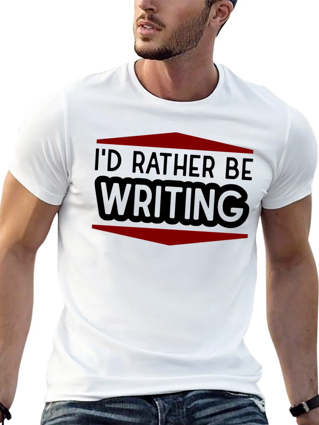 Id Rather Be Writing T-Shirt - Black
