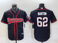 Men's Tampa Bay Buccaneers Graham Barton #62 Black Game jersey