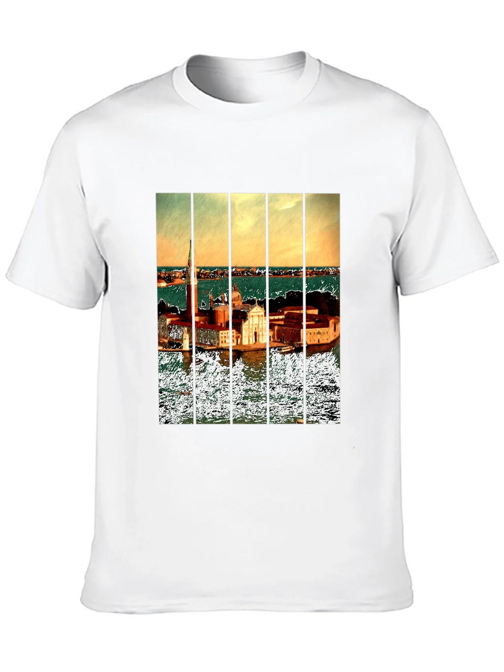 Venice T-Shirt: Artistic Cityscape Tee for Men