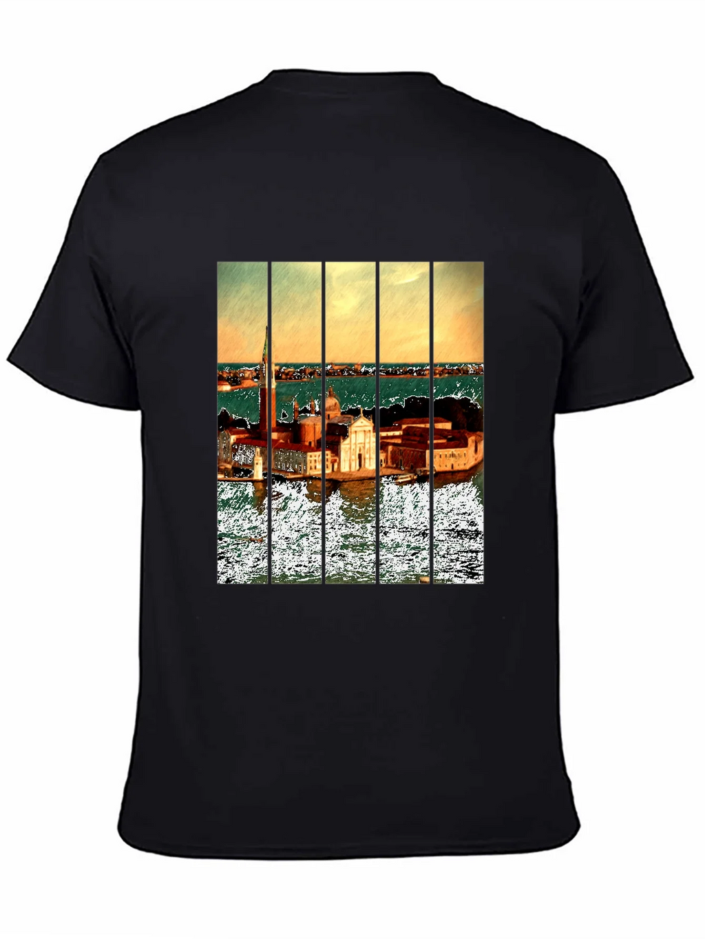 Venice T-Shirt: Artistic Cityscape Tee for Men