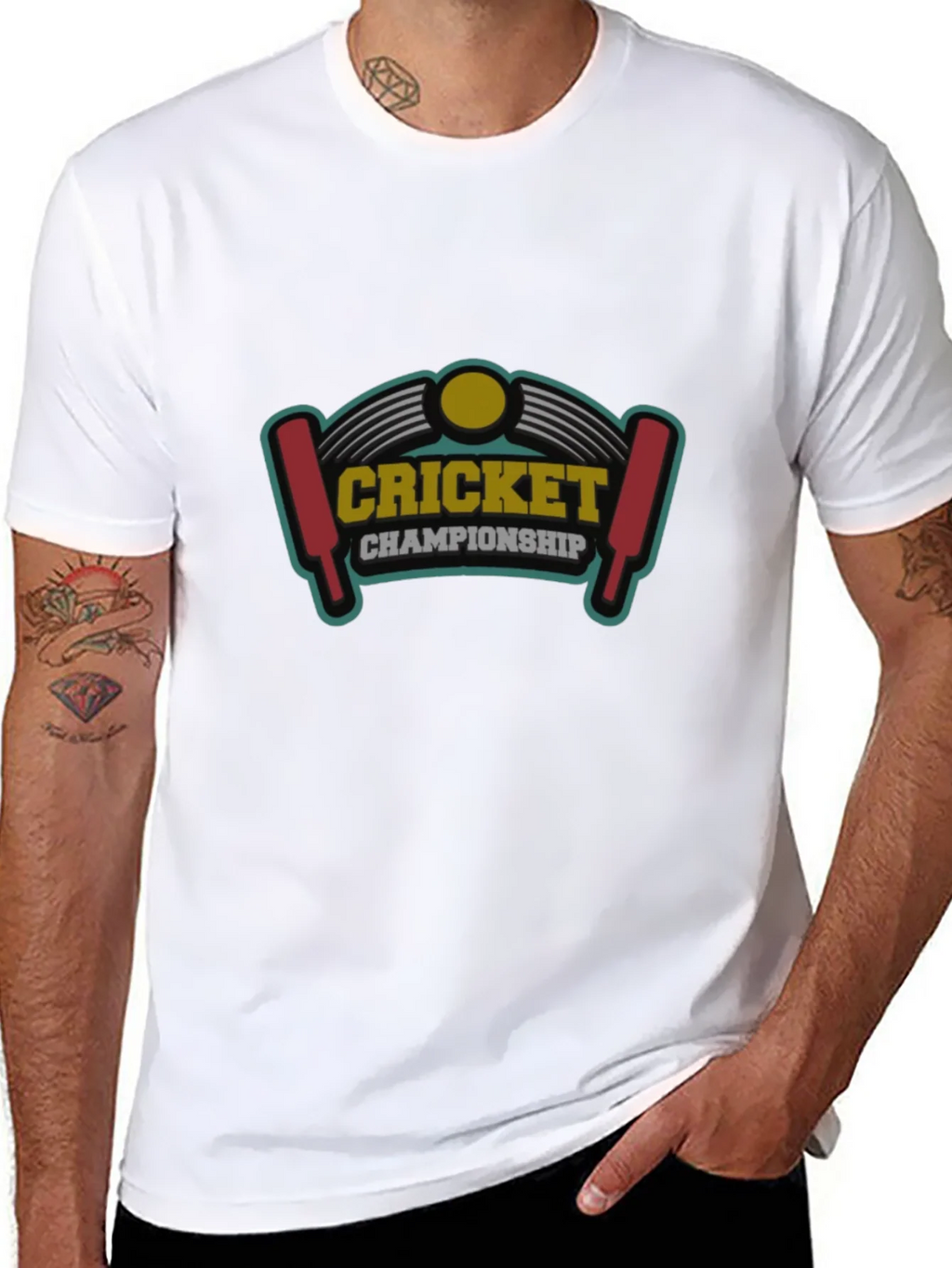 Cricket Championship Graphic Tee - Black