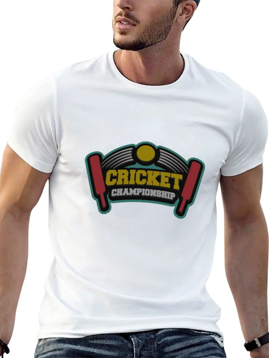 Cricket Championship Graphic Tee - Black