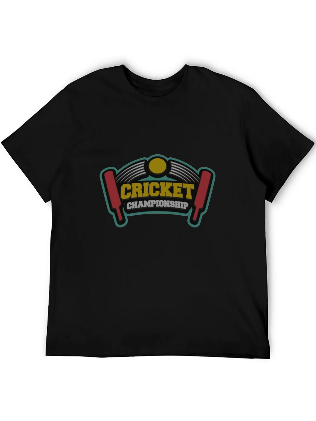 Cricket Championship Graphic Tee - Black