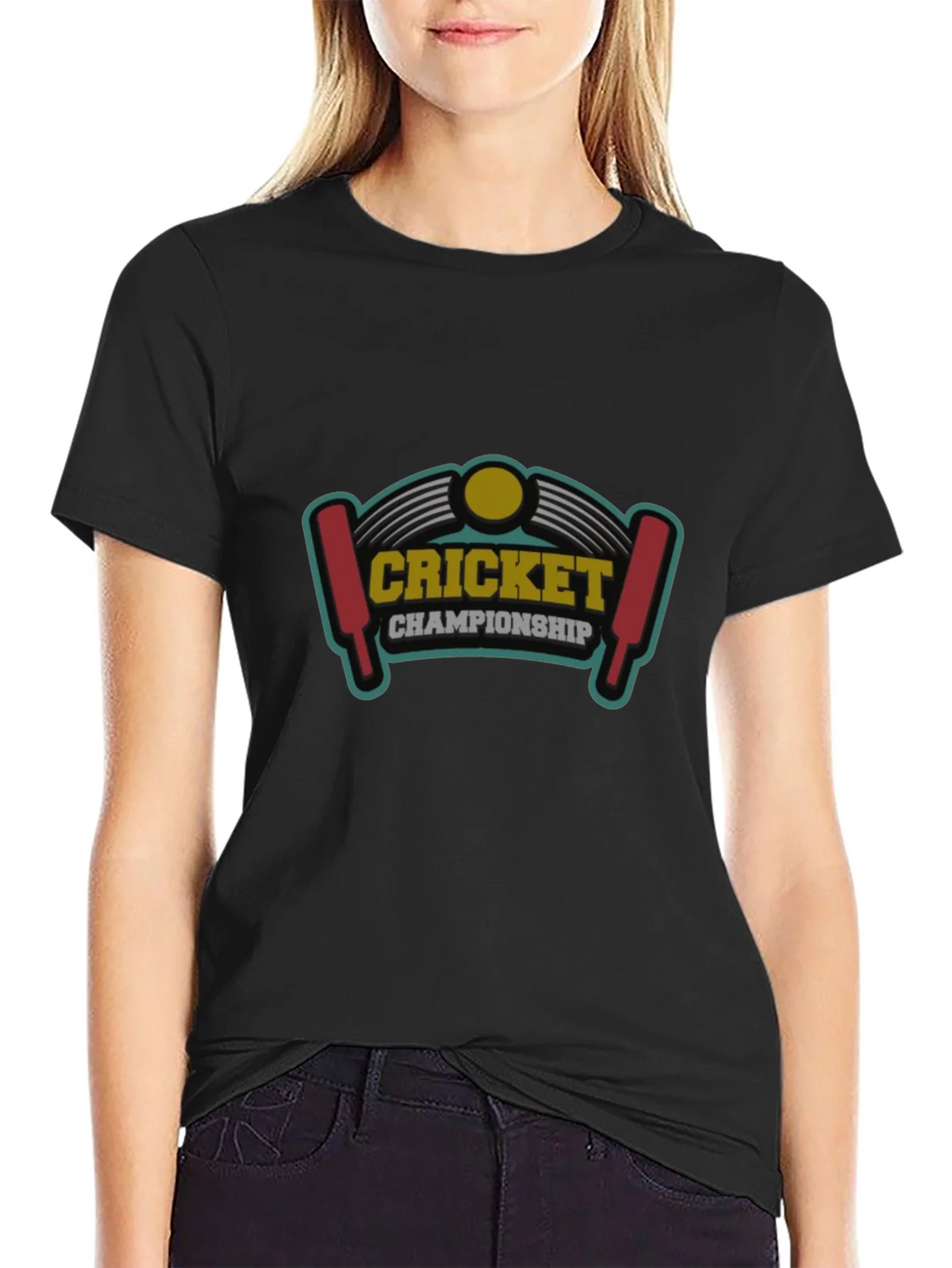 Cricket Championship Graphic Tee - Black