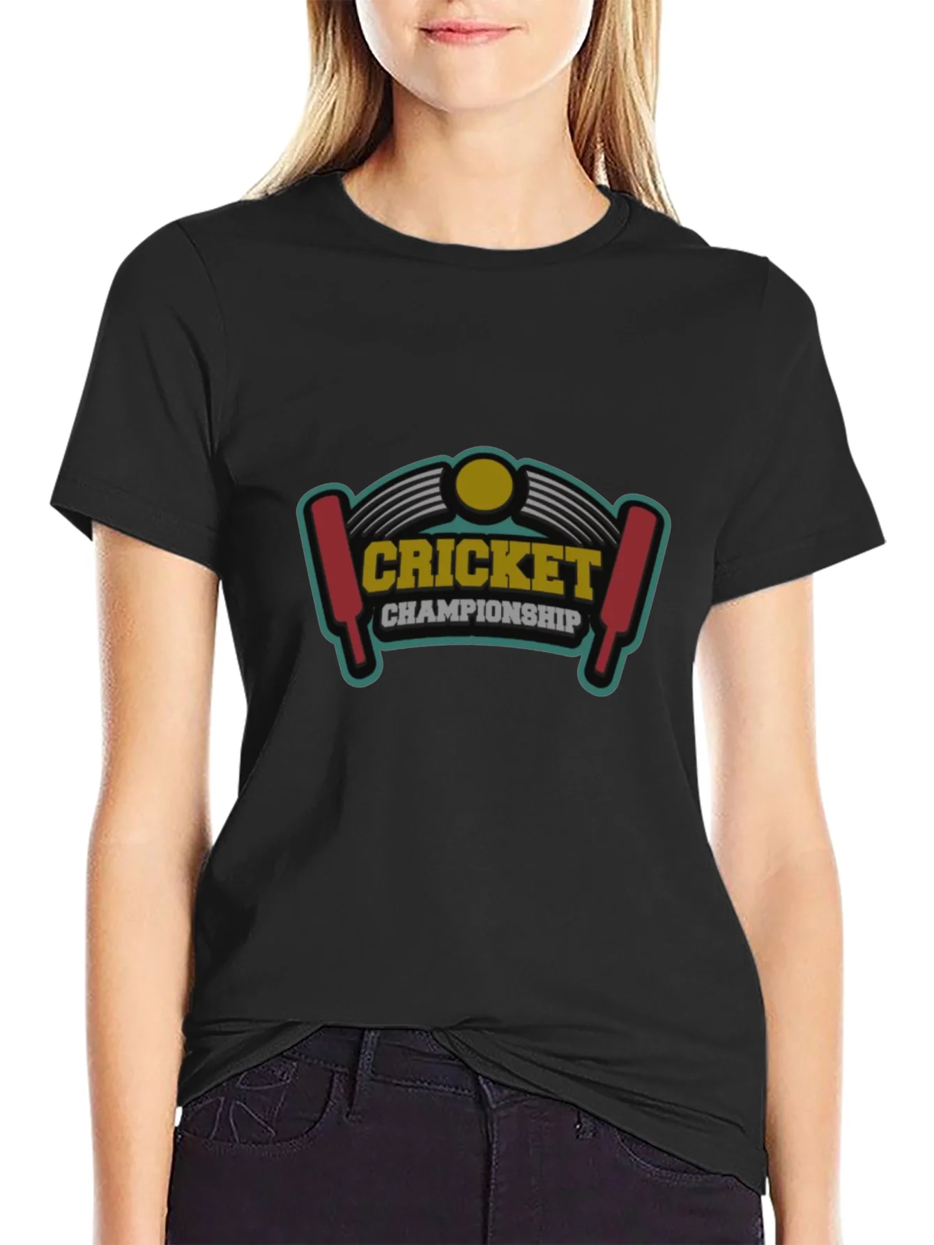 Cricket Championship Graphic Tee - Black