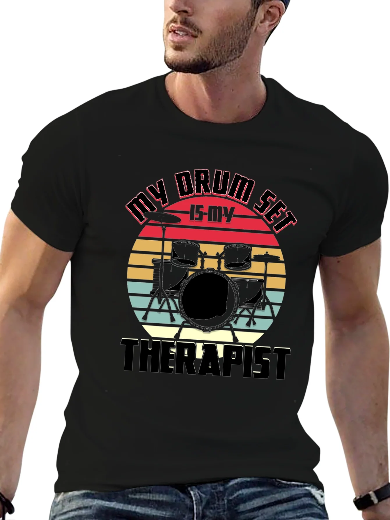 My Drum Set is My Therapist Graphic Tee