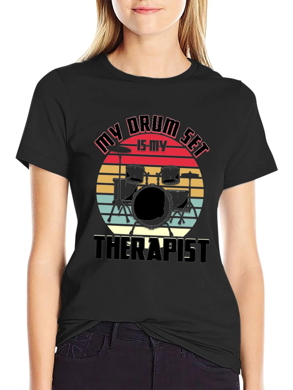 My Drum Set is My Therapist Graphic Tee