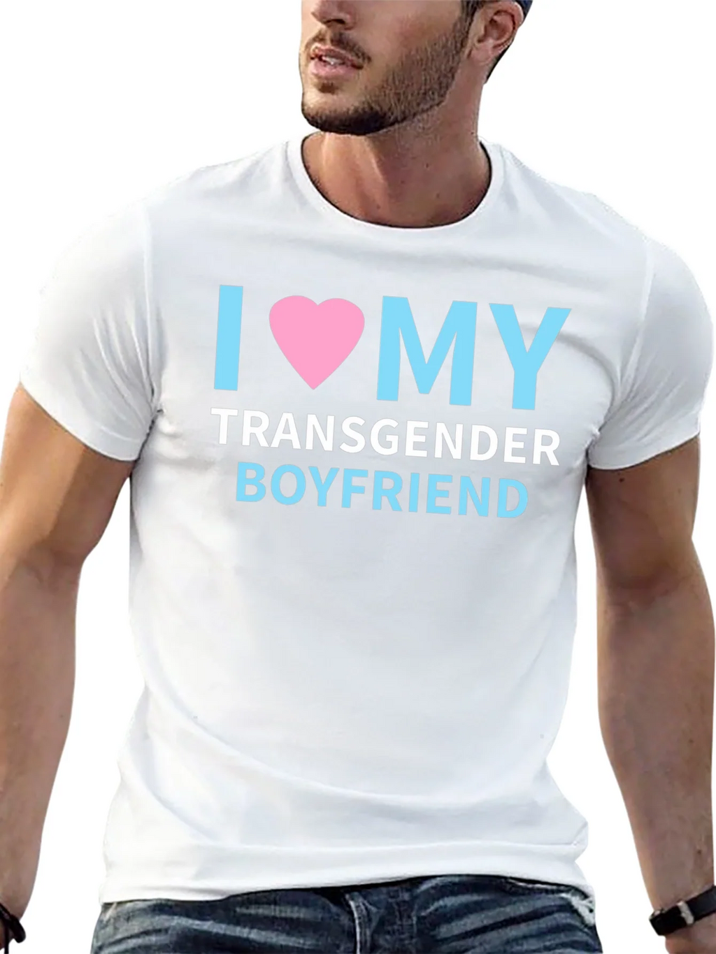 I Love My Transgender Boyfriend Pride T-Shirt