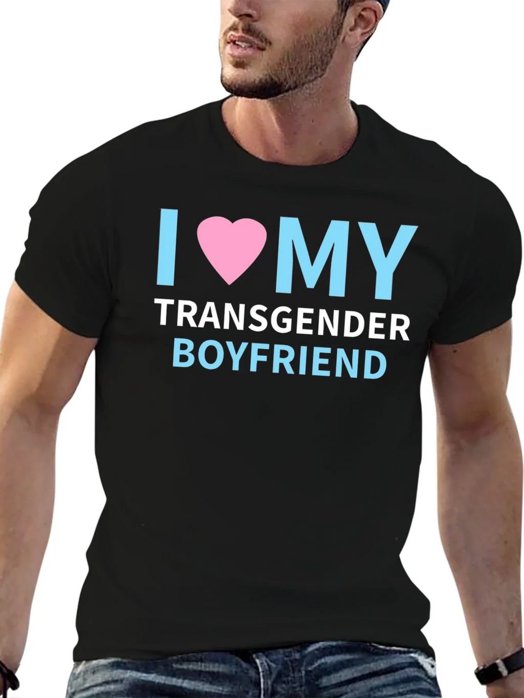 I Love My Transgender Boyfriend Pride T-Shirt