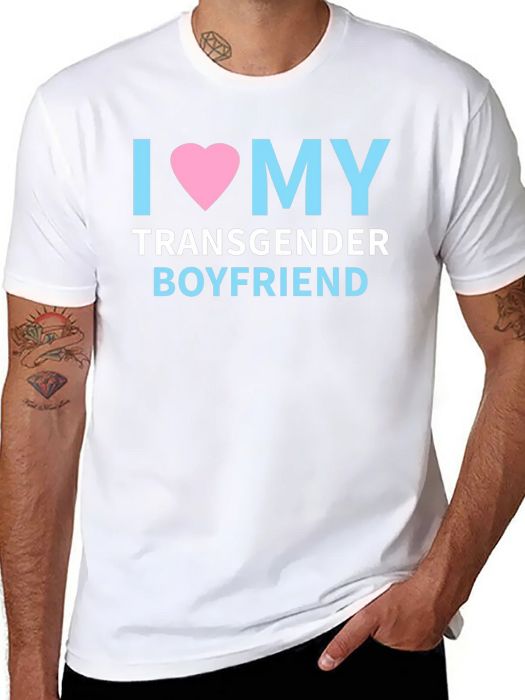 I Love My Transgender Boyfriend Pride T-Shirt