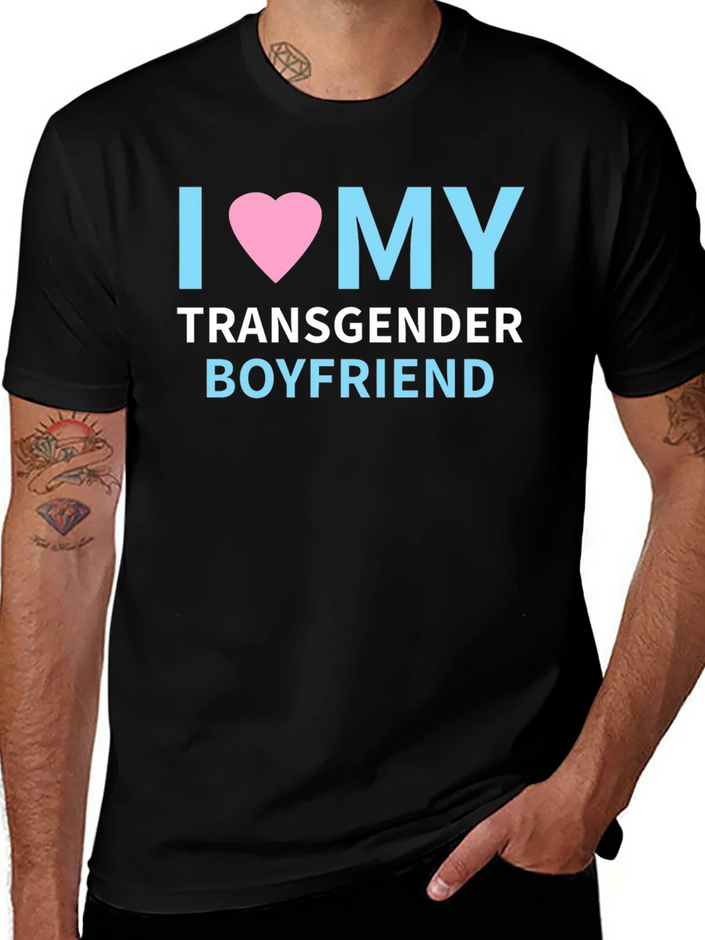 I Love My Transgender Boyfriend Pride T-Shirt