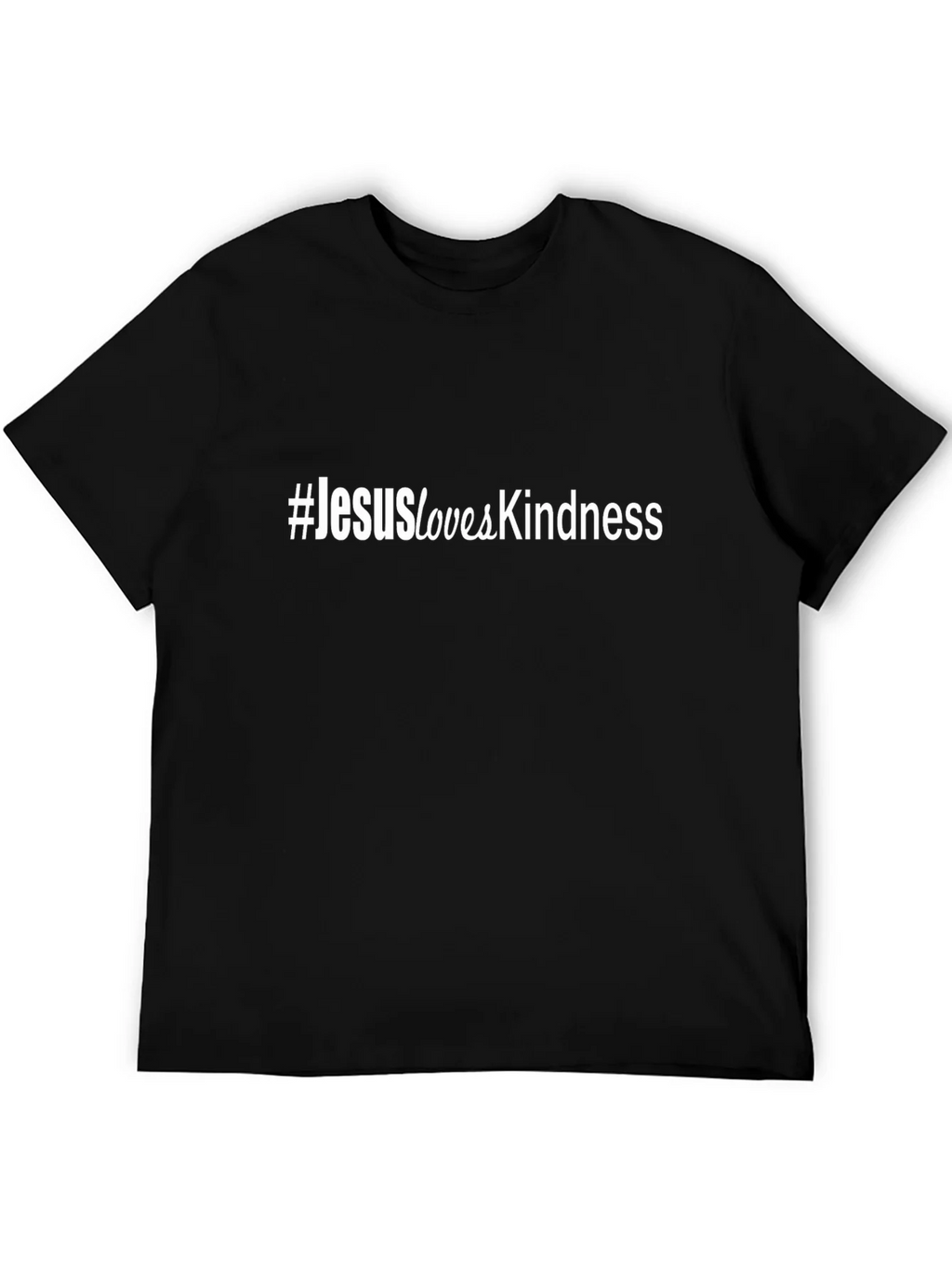 #JesusLovesKindness Black Short Sleeve T-Shirt