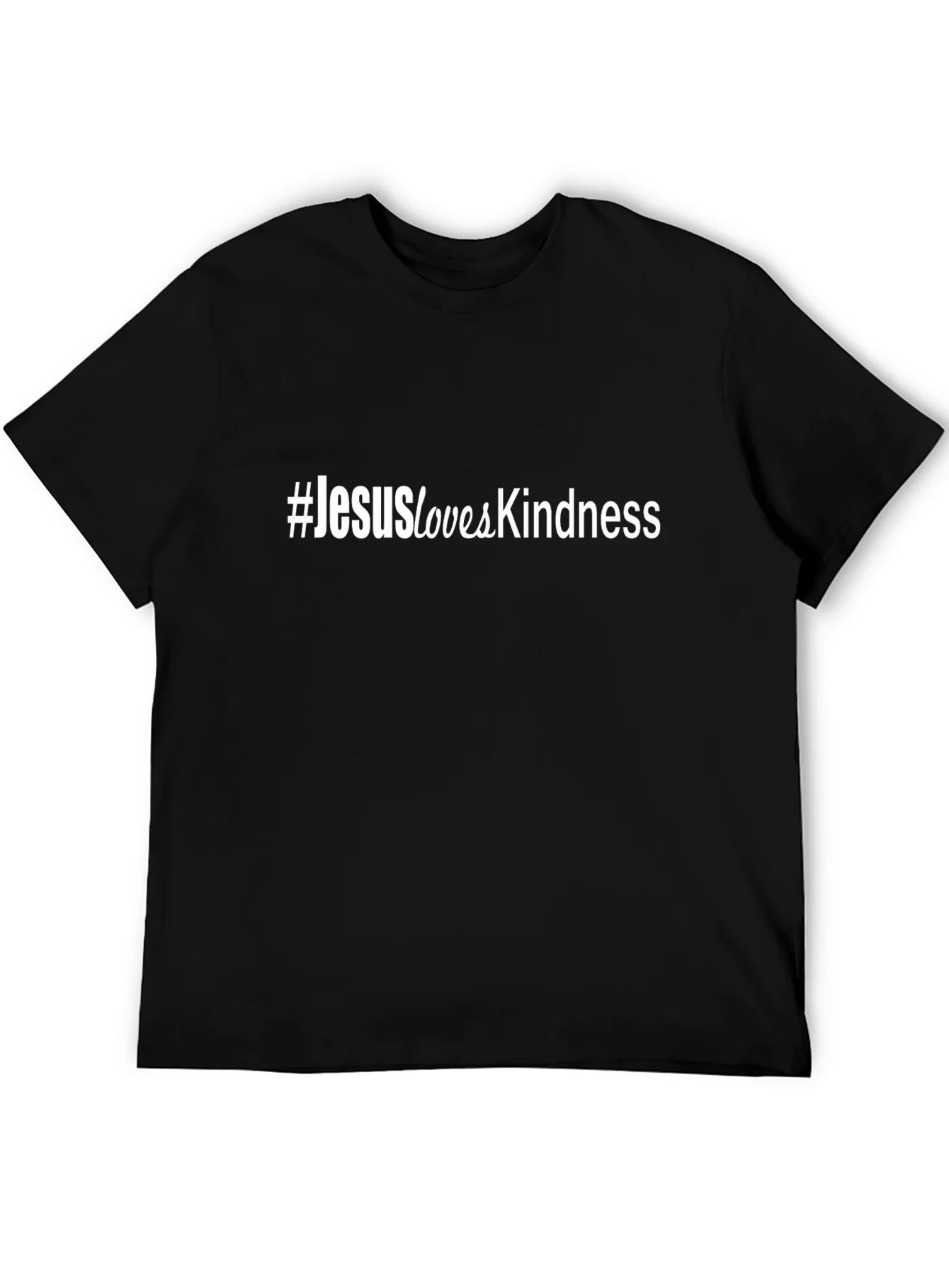 #JesusLovesKindness Black Short Sleeve T-Shirt